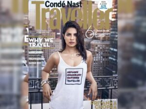 Cover of Condé Nast Traveller India magazine in 2016 featuring Priyanka Chopra