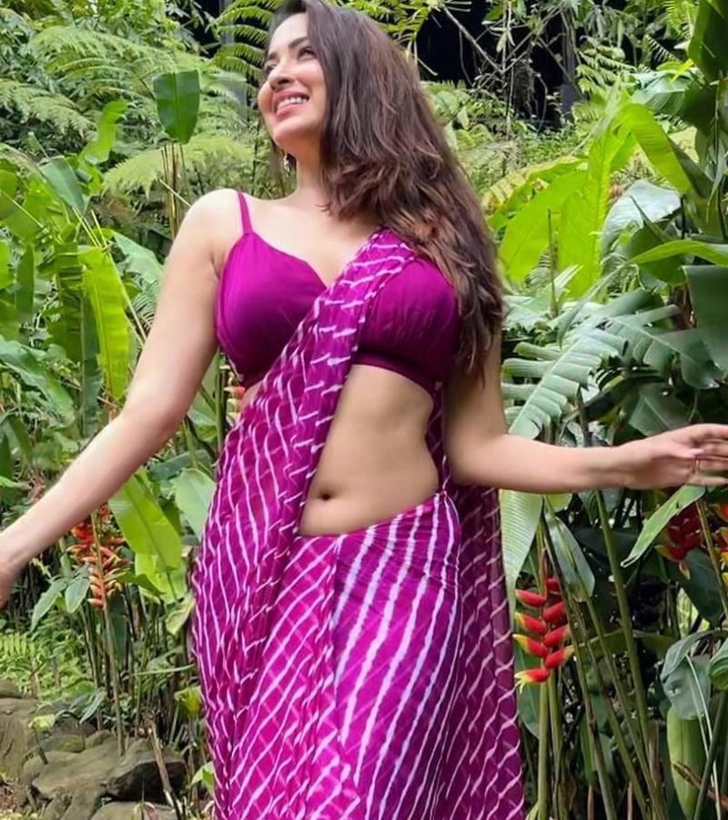 30 Hot Navel Saree Pics of Esshanya Maheshwari - The Glamorous Curvy Actress