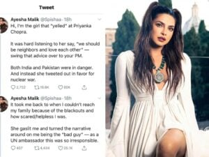 Priyanka Chopra India and Pakistan Tweet