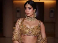 Janhvi Kapoor's Bold Look in Gorgeous Golden Lehnga at Anant-Radhika's Wedding