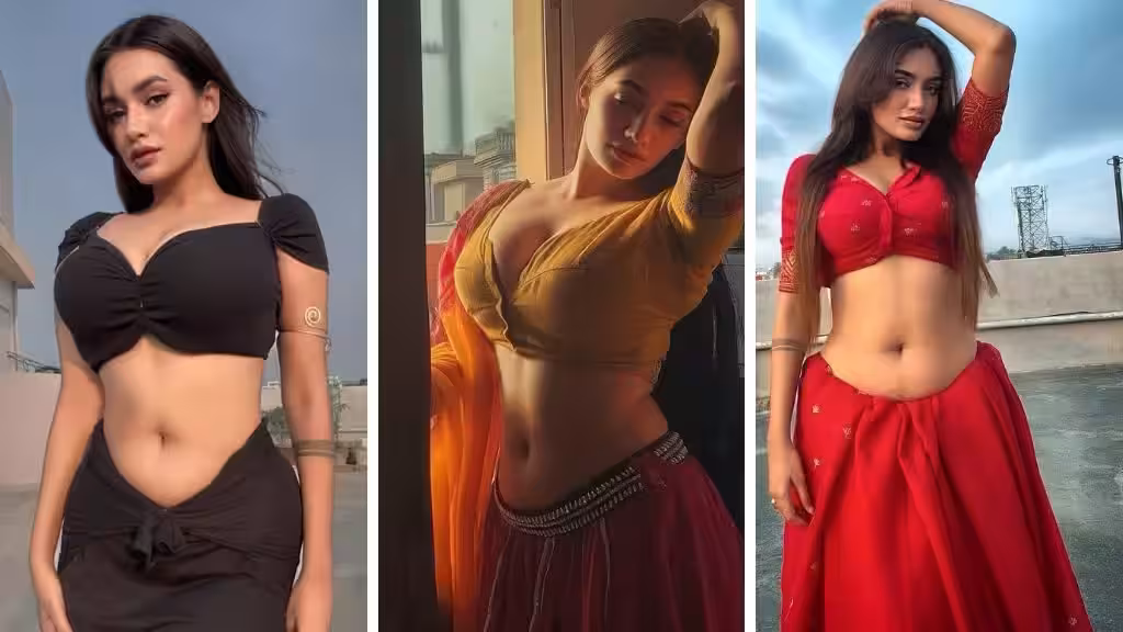 Katha Kali Chowhan flaunts her Slim Waist and Busty Cleavage