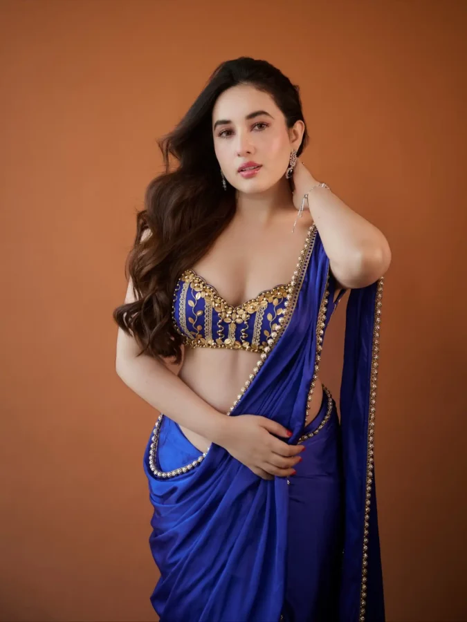 Aditi Budhathoki Turns Heads In Bold Saree Blouse Style
