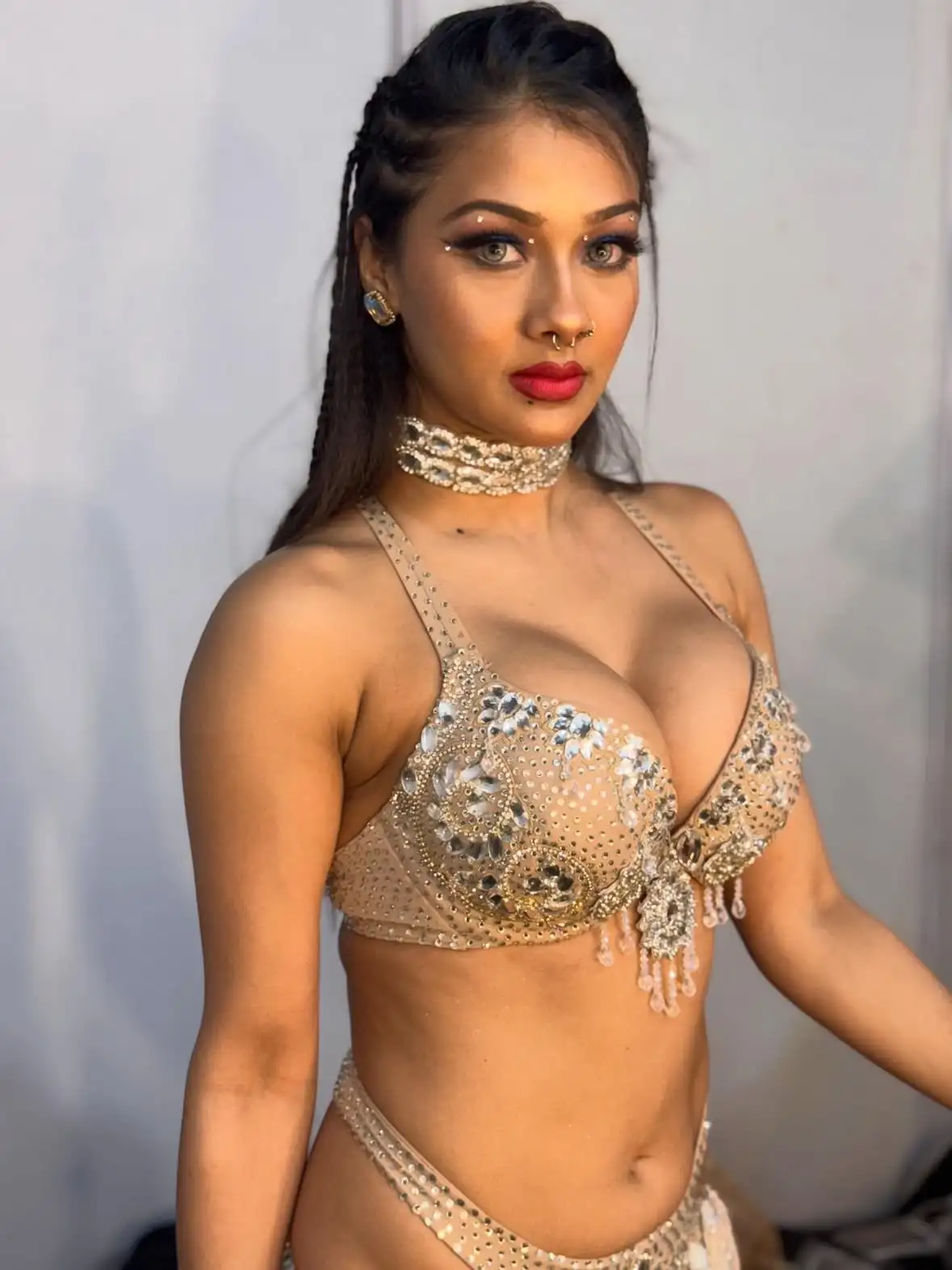 Namrata Malla Crystal Belly Dance Costume Look0a