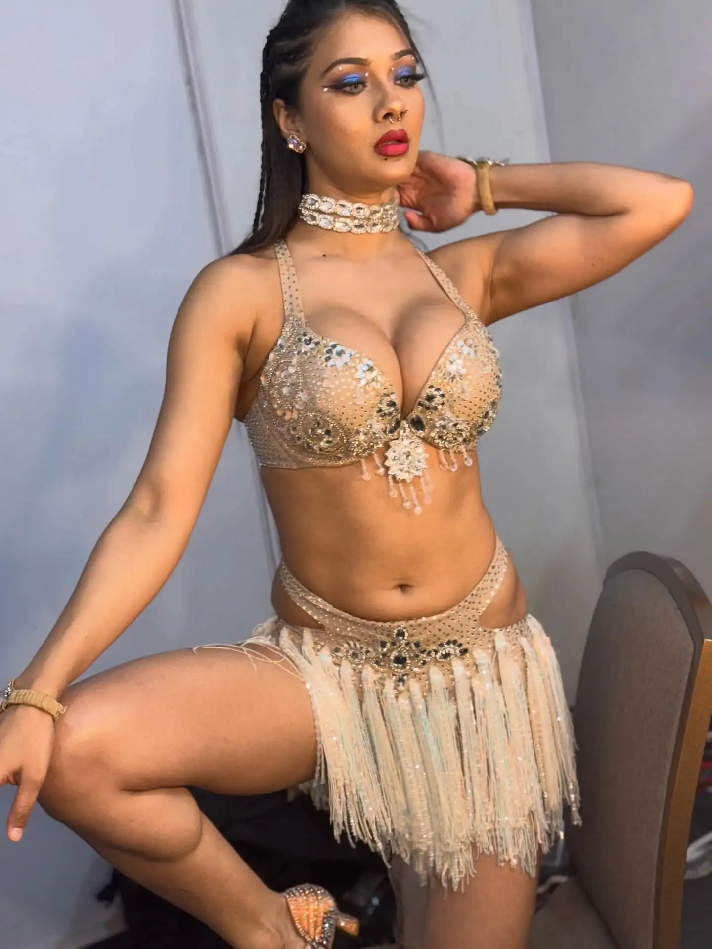Namrata Malla Crystal Stage Dance Costume0a