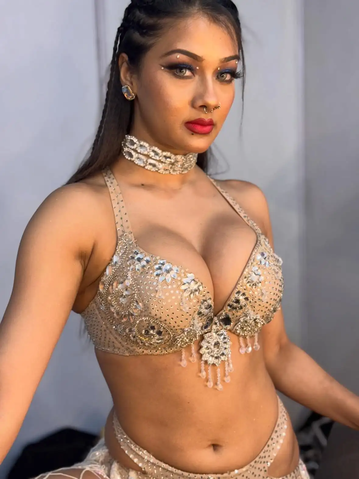 Namrata Malla Fringe Belly Dance Costume Look0a
