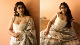 Zayn Marie Khan Ivory Saree Look Grabs Attention Instantly