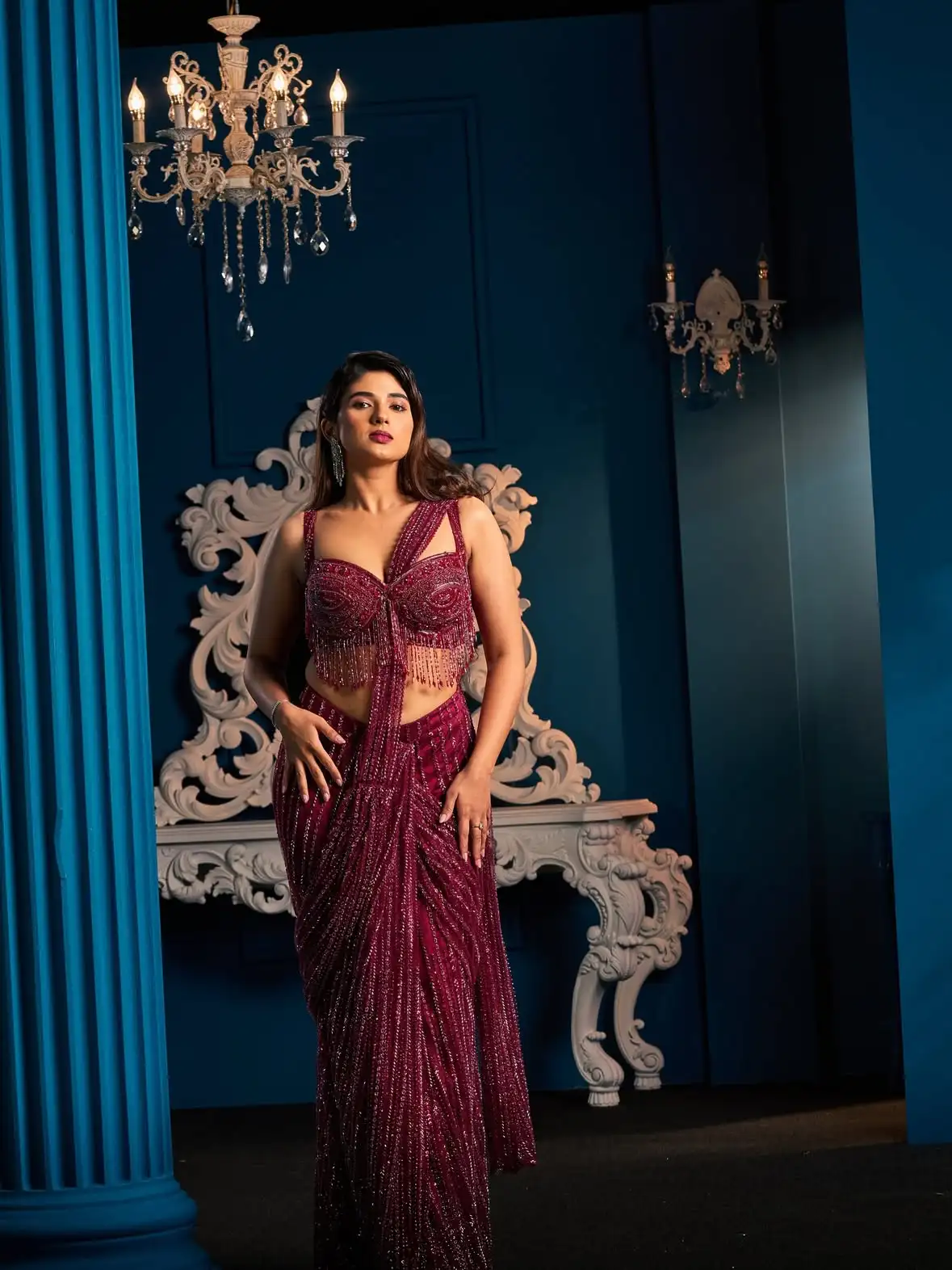 Pragya Nagra Sexy Figure In Saree 13