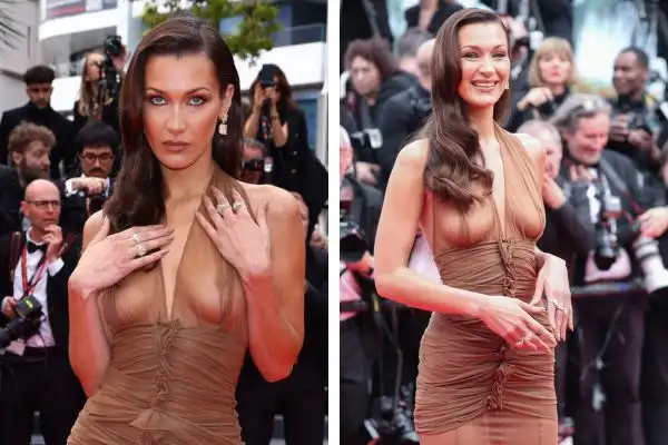 Bella Hadid Freed the Nipple at Cannes 2024