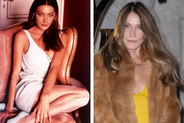 Carla Bruni in 90s and now