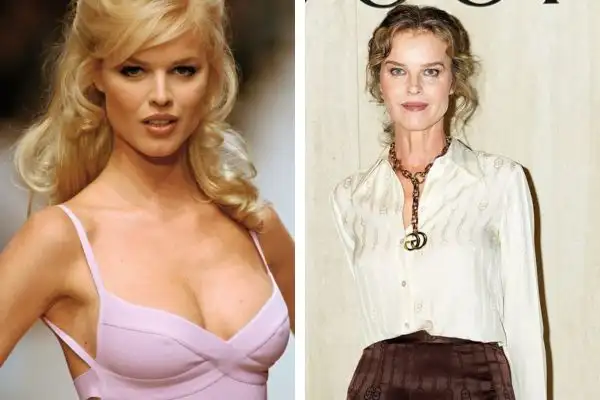 Eva Herzigová in 90s and now
