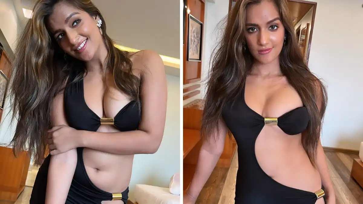 Khusbhu Yadav She Rocks a Bold Black Cutout Dress, Flaunting Killer Style